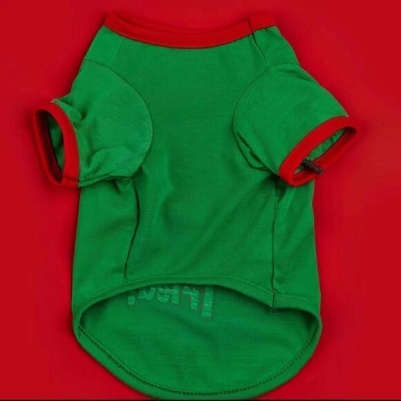 Christmas Shirt Letter Printed Pet T-Shirt Festive Pet Clothes For Small & Mediu - Picture 3 of 7
